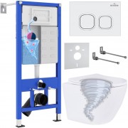 Комплект инсталляции Roxen 6 в 1 StounFix Dual Fresh 868432 клавиша белая