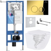 Комплект инсталляции Roxen 6 в 1 StounFix Dual Fresh 868431 клавиша золото