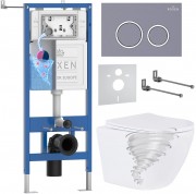 Комплект инсталляции Roxen 6 в 1 StounFix Dual Fresh 868430 клавиша серый