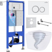 Комплект инсталляции Roxen 6 в 1 StounFix Dual Fresh 868420 клавиша белая