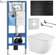 Комплект инсталляции Roxen 6 в 1 StounFix Dual Fresh 868413 клавиша черная