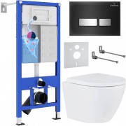 Комплект инсталляции Roxen StounFix Dual Fresh 643669 клавиша черная, с аромадозатором Комплект инсталляции Roxen StounFix Dual Fresh 643669 клавиша черная, с аромадозатором