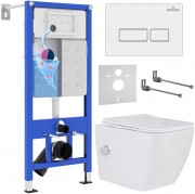 Комплект инсталляции Roxen StounFix Dual Fresh 577477 клавиша белый глянцевый