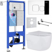 Комплект инсталляции Roxen StounFix Dual Fresh 551921 клавиша хром глянцевый, с аромадозатором