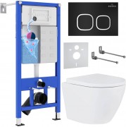 Комплект инсталляции Roxen StounFix Dual Fresh 543489 6в1 клавиша черный матовый, с аромадозатором Комплект инсталляции Roxen StounFix Dual Fresh 543489 6в1 клавиша черный матовый, с аромадозатором