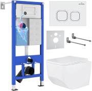 Комплект инсталляции Roxen StounFix Dual Fresh 540025 6в1 клавиша белая/хром, с аромадозатором Комплект инсталляции Roxen StounFix Dual Fresh 540025 6в1 клавиша белая/хром, с аромадозатором