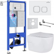 Комплект инсталляции Roxen StounFix Dual Fresh 538465 6в1 клавиша белая/хром, с аромадозатором Комплект инсталляции Roxen StounFix Dual Fresh 538465 6в1 клавиша белая/хром, с аромадозатором