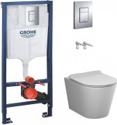 Унитаз подвесной с инсталляцией AM.PM Sunny Flashclean C85C1701SC + GROHE Rapid SL 38772001