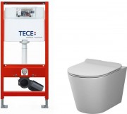 Унитаз подвесной с инсталляцией AM.PM Sunny Flashclean C85C1701SC + TECE Profil 9300302