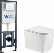 Унитаз подвесной с инсталляцией WeltWasser Marberg 410 + Nesenbach 004 GL-WT + Mar 410 SE Унитаз подвесной с инсталляцией WeltWasser Marberg 410 + Nesenbach 004 GL-WT + Mar 410 SE