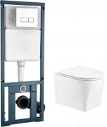 Унитаз подвесной с инсталляцией WeltWasser Marberg 410 + Nesenbach 004 GL-WT + Mar 507 SE Унитаз подвесной с инсталляцией WeltWasser Marberg 410 + Nesenbach 004 GL-WT + Mar 507 SE