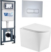 Унитаз подвесной с инсталляцией WeltWasser Marberg 410 + Nesenbach 004 GL-WT + Mar 410 SE Унитаз подвесной с инсталляцией WeltWasser Marberg 410 + Nesenbach 004 GL-WT + Mar 410 SE