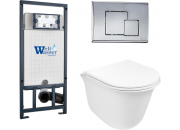 Унитаз подвесной с инсталляцией WeltWasser Telbach 004 GL-WT + Marberg 507 SE Унитаз подвесной с инсталляцией WeltWasser Telbach 004 GL-WT + Marberg 507 SE