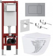 Комплект инсталляции Asten Readle Zentralmodul AR0601-205M клавиша хром матовый Комплект инсталляции Asten Readle Zentralmodul AR0601-205M клавиша хром матовый