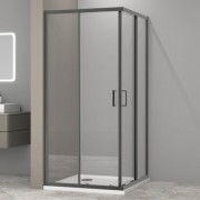 Душевой уголок Aquabath Atlas AB-04F-900-2000 90x90 стекла прозрачные, профиль оружейная сталь