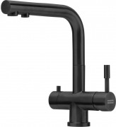 Смеситель для кухни Franke Atlas Clear Water 120.0745.585 с фильтром для питьевой воды, черный матовый