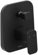 Смеситель встроенный с переключателем Ravak 10° Free black TD F 061.20 черный матовый