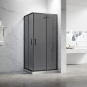 Душевой уголок Veconi RV-27B 100x80 стекла тонированные, профиль черный матовый