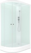 Душевая кабина Domani-Spa Delight Slim 128 120x80 сатин матированное стекло / белые стенки с крышей (правая)