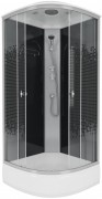 Душевая кабина Niagara Eco E100/26/BLACK 100x100 стекла с рисунком, профиль матовый хром