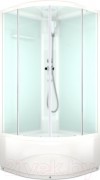 Душевая кабина Domani-Spa Delight 110 High / DS01D110HWM00 (белый/сатин-матированное стекло)