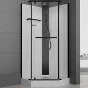 Душевая кабина Oda H101B 100x100 без крыши, стекла прозрачные, профиль черный Душевая кабина Oda H101B 100x100 без крыши, стекла прозрачные, профиль черный