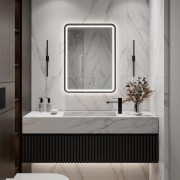 Зеркало Континент Aliro Black LED 60x80 черное Зеркало Континент Aliro Black LED 60x80 черное