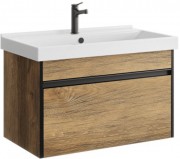 Тумба подвесная с умывальником AQWELLA Urban 80 дуб балтийский