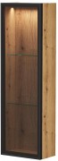Шкаф со стеклом узкий универсальный EQUIL Strong 25.1D, дуб эвок
