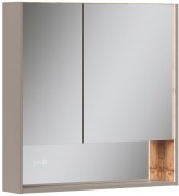 Шкаф с зеркалом EQUIL Gleam 80.2D амарок/дуб вотан