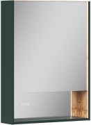Шкаф с зеркалом EQUIL Gleam 60.1D зеленый камень/дуб вотан
