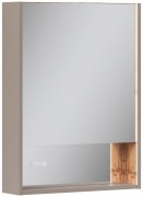Шкаф с зеркалом EQUIL Gleam 60.1D амарок/дуб вотан