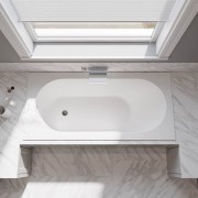 Ванна из искусственного камня Veconi STAMPO slim 170x70 белый глянец