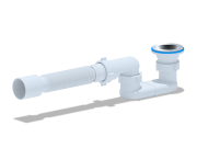 Сифон для душевого поддона АНИ Пласт E015 1 1/2"х40 с гофрой 40х50
