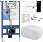 Комплект инсталляции Roxen 6 в 1 710200 с клавишей смыва Roxen Caspia 410280CH глянцевый хром и унитазом Titan 530230-02 Комплект инсталляции Roxen 6 в 1 710200 с клавишей смыва Roxen Caspia 410280CH глянцевый хром и унитазом Titan 530230-02