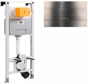Комплект инсталляции Oli 120 885052 с клавишей смыва Oli Slim INOX 889313 оружейная сталь Комплект инсталляции Oli 120 885052 с клавишей смыва Oli Slim INOX 889313 оружейная сталь