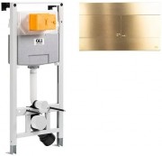 Комплект инсталляции Oli 120 885052 с клавишей смыва Oli Slim INOX 888565 золото Комплект инсталляции Oli 120 885052 с клавишей смыва Oli Slim INOX 888565 золото
