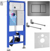 Инсталляция Roxen StounFix Dual Fresh 710200 с клавишей смыва Steel 420280G с аромадозатором Инсталляция Roxen StounFix Dual Fresh 710200 с клавишей смыва Steel 420280G с аромадозатором