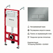 Инсталляция для унитаза TECEspring с прямоугольной стальной клавишей сатин S300501 Инсталляция для унитаза TECEspring с прямоугольной стальной клавишей сатин S300501