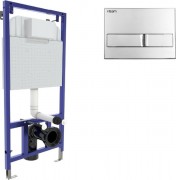 Инсталляция для унитаза Visam Slim 525 с кнопкой L3 / EX-040213 (хром глянец)