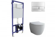 Инсталляция с унитазом подвесным Berges Level Rimless / 043205 Инсталляция с унитазом подвесным Berges Level Rimless / 043205