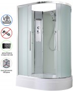 Душевая кабина Avacan EM3812LN AVA 120x80 левая, без крыши, стекла матовые, профиль хром Душевая кабина Avacan EM3812LN AVA 120x80 левая, без крыши, стекла матовые, профиль хром