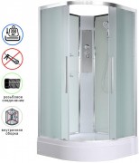 Душевая кабина Avacan EM3080N AVA 80x80 без крыши, стекла матовые, профиль хром Душевая кабина Avacan EM3080N AVA 80x80 без крыши, стекла матовые, профиль хром