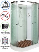 Душевая кабина Avacan EM2012RN AVA 120x90 без крыши, правая, стекла с узором, профиль хром Душевая кабина Avacan EM2012RN AVA 120x90 без крыши, правая, стекла с узором, профиль хром