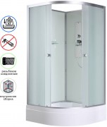 Душевая кабина Avacan D3010N AVA 100x100 без крыши, стекла матовые, профиль хром Душевая кабина Avacan D3010N AVA 100x100 без крыши, стекла матовые, профиль хром