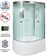 Душевая кабина Avacan D120SREL AVA 120x80 с электрикой, правая, стекла матовые, профиль хром Душевая кабина Avacan D120SREL AVA 120x80 с электрикой, правая, стекла матовые, профиль хром