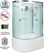Душевая кабина Avacan D120R AVA 120x80 без крыши, правая, стекла матовые, профиль хром Душевая кабина Avacan D120R AVA 120x80 без крыши, правая, стекла матовые, профиль хром