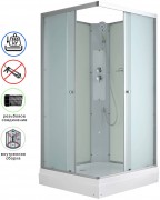 Душевая кабина Avacan CK2010N AVA 100x100 без крыши, стекла матовые, профиль хром Душевая кабина Avacan CK2010N AVA 100x100 без крыши, стекла матовые, профиль хром