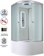 Душевая кабина Avacan D5010LED AVA 100x100 LED, стекла матовые, профиль хром Душевая кабина Avacan D5010LED AVA 100x100 LED, стекла матовые, профиль хром