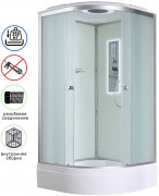 Душевая кабина Avacan D3010LED AVA 100x100 LED, стекла матовые, профиль хром Душевая кабина Avacan D3010LED AVA 100x100 LED, стекла матовые, профиль хром